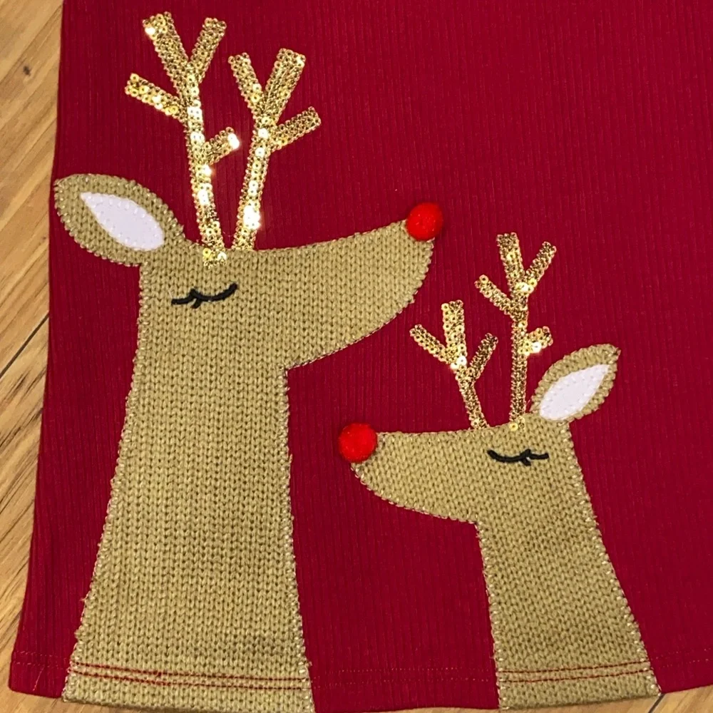 Mud Pie Reindeer T-Shirt Dress in Size 4T-5T - Picture 4 of 6